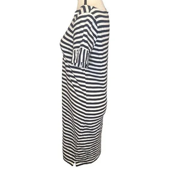 Boden Darcey Jersey BLACK WHITE Striped T Shirt Dress Sz 6R Nautical Travel - Picture 3 of 9